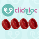 GAINES DE RETENTION STANDARD CLICNLOC
 Conditionnement-PAR 4 Force de rétention-EXTRA-LEGERE (ROUGE) Axe de divergence-De 20° à 40°